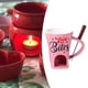 thumbnail image 5 of Taza para fondue de chocolate con tenedor, calentador de mantequilla y taza personal para derretir queso Rosa, 5 of 8