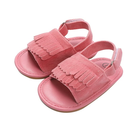 

Kids Open Toe Tassels Shoes First Walkers Shoes Summer Flat Sandals