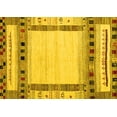 thumbnail image 1 of Ahgly Company Indoor Rectangle Abstract Yellow Contemporary Area Rugs, 8' x 10', 1 of 4