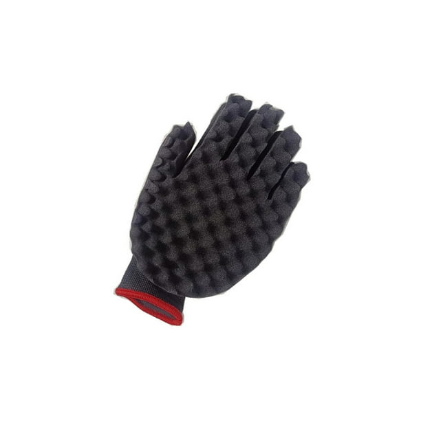 Vogacara 1 Uds. Guantes de esponja para peluquero, guantes para rizos de pelo Afro, cepillo giratorio para pelo negro, herramienta de bobina para rizos de Cuidado del cabello Vogacara CE007103-00