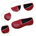 thumbnail image 6 of Penny Loafers for Women Wide Toe Box Soft Leather Casual Slip on Flat Shoes Fashion Solid Color Nonslip Walking Shoes Red Size 6.5, 6 of 6