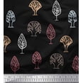 thumbnail image 1 of Soimoi Polyester Crepe Fabric Block Tree Print Fabric by The Yard 42 Inch Wide, 1 of 1