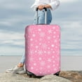 thumbnail image 7 of Susaid Snowflake pink backgrounds Print Elastic Washable Suitcase Cover with Hidden Zipper, Fits 18-32 Inch Luggage for Protection During Travel-X-Large, 7 of 7