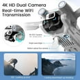 thumbnail image 2 of Eurhowing I3 PRO RC Drone, 4K HD Dual Camera Drone, FPV WIFI Foldable Obstacle Avoidance Quadcopter with 2 Batteries & Brushless Motor, 2 of 11