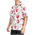 thumbnail image 2 of ALAZA Apples Pattern Men's Hawaiian Shirt Short Sleeve Casual Button Down Shirts M, 2 of 6