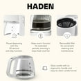 thumbnail image 3 of Haden Starbeck Coffee Machine, 10 Cup Auto Coffee Maker, White & Chrome, 3 of 9