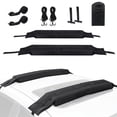 thumbnail image 2 of Kojooin Soft Roof Rack Pads for Cars, 600D Oxford Car Top Rack with Tie Down Straps, Ropes and Storage Bag for Surfboard or Kayak, 2 of 7