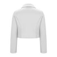 thumbnail image 5 of Uootdi Women's Long Sleeve Lapel Button Blazer Jacket Open Front Loose Cropped Office Jacket Fashion Elegant Gift Work Suits, 5 of 6