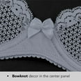 thumbnail image 4 of Wingslove Women's 1/2 Cup Balconette Underwire Demi Unlined See Through Bralette Bra, 4 of 6