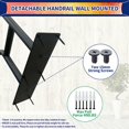 thumbnail image 2 of Elderly Support Rail, Stainless Steel Handrail for Outdoor Garage Entry, Safety Stair Railing with Non-Slip Surface, U Shaped Grab Bar for Easy Installation, Wall Mounted Rail (23"), 2 of 5