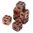 thumbnail image 3 of Juego de dados de Metal de 7 Uds., exquisito diseño de calavera con incrustaciones cuadradas, accesorios para juegos de mesa para fiestas navideñas, bronce rojo antiguo, 3 of 5
