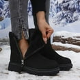 thumbnail image 6 of YLYL Winter Snow Mid Calf Boots for Women Side Zipper Warm Fur Lined Wide Width Winter Combat Boots, 6 of 8