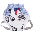 thumbnail image 3 of Delantal para mascotas, fijador de plumas, ala y espalda, protector de monturas de pollo para gallinas pequeñas y medianas, tipo A, borde azul, 3 of 13