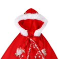 thumbnail image 2 of Milaget Women Cape Chinese Hanfu Cloak Poncho Floral Embroidery Jacket Red, 2 of 2