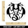 thumbnail image 2 of Two Headed Dragon Drake Wyvern Self-Inking Rubber Stamp Ink Stamper - Lime Green Ink - Small 3/4 Inch, 2 of 7