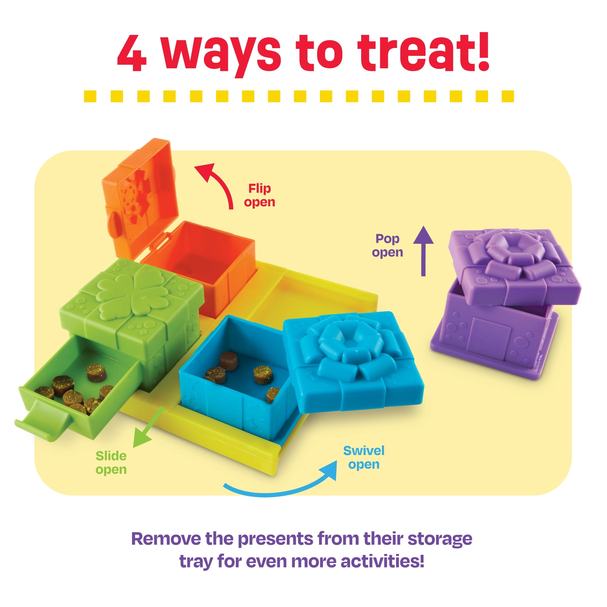 Brightkins Surprise Party Treat Puzzle Dog Toy, Interactive Jigsaw with Dispenser for Enrichment Training