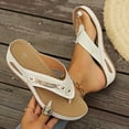 thumbnail image 6 of Women Orthopedic Sandals, Arch Support Walking Wedge Flip Flops, Summer 2025 Comfortable Dressy Casual Beach Slippers, 6 of 8
