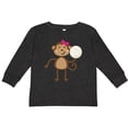thumbnail image 3 of Inktastic Cute Volleyball Girl Monkey Girls Long Sleeve Toddler T-Shirt, 3 of 5