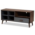 thumbnail image 5 of Bowery Hill Modern Wood TV Stand for TVs up to 47" with 1-Drawer in Walnut, 5 of 10