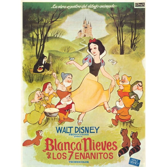 Snow White and the Seven Dwarfs (1937) 11x17 Movie Poster (Spanish)