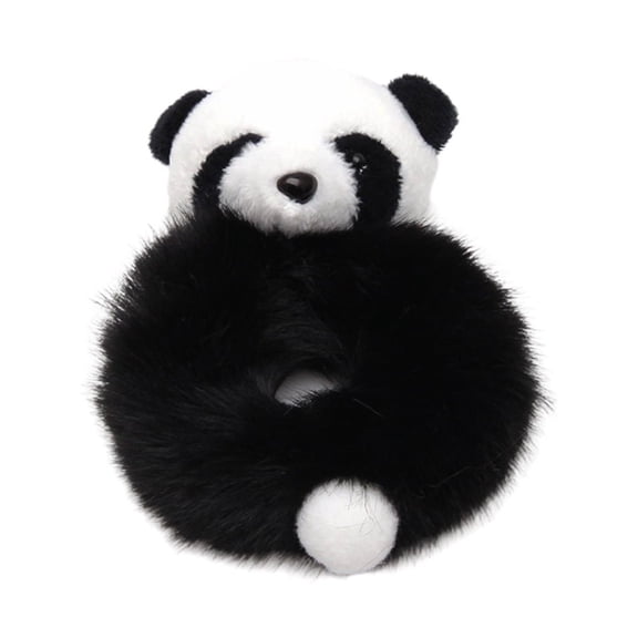 Cute Panda Elastic Hair Ties Cartoon Animal Ponytail Holders for Toddler Girls Teens Lovely Hair Scrunchie Supplies