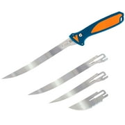 Havalon Talon Fish Interchangeable Fixed Blade Filet Knife, Black/Orange - XTC-TF