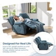 thumbnail image 6 of Lifestyle Furniture 3 Piece Modern Microfiber Reclining Living Room Set Blue, 6 of 8