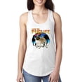 thumbnail image 2 of Wild Bobby, Cute Pug Life Living, Animal Lover, Women Racerback Tank Top, White, Large, 2 of 4