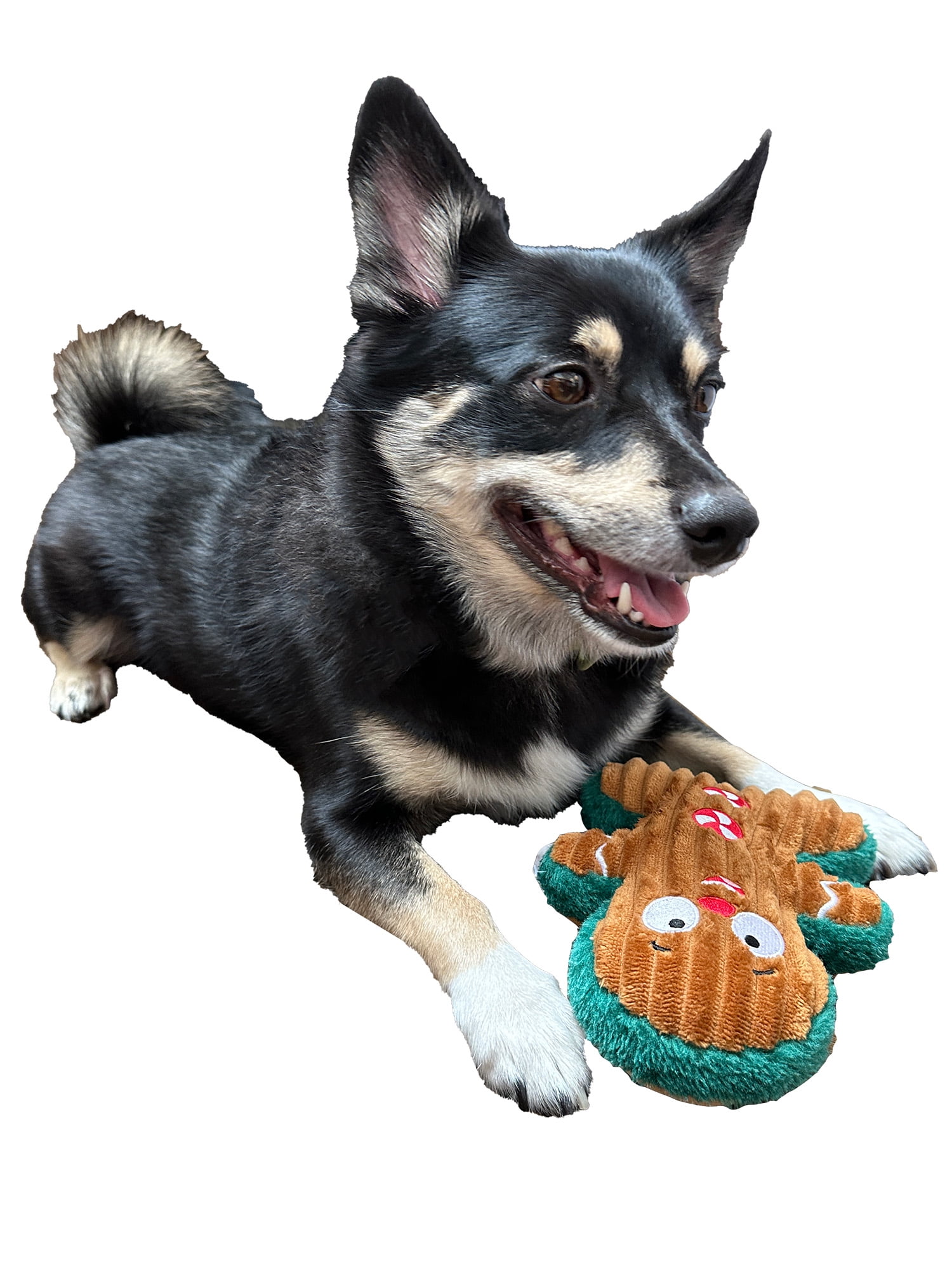 Pet Dog Plush Chewing Toy Stuffed Gingerbread Man Cat Dog