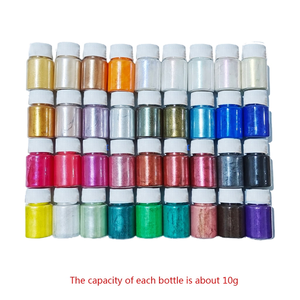 WINDLAND 1Set Handmade Cosmetic Grade Pearlescent Epoxy Resin Natural Mica Mineral Powder