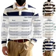 thumbnail image 4 of Umfun Men's & Big Men's Striped Rugby Shirt Long Sleeve Collared Pullover Top Casual Sporty Knit Sweater for Autumn Winter Daily Wear, 4 of 9