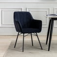 thumbnail image 1 of Seeelife Dining Chair, Dark Blue Dining Room Velvet Chair, Dining Side Chair for Home Kitchen Living Room, 1 of 8