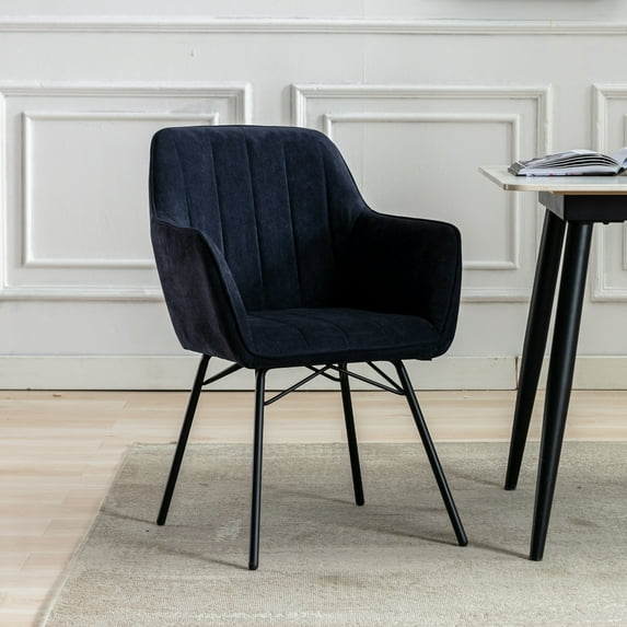 Seeelife Dining Chair, Dark Blue Dining Room Velvet Chair, Dining Side Chair for Home Kitchen Living Room