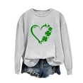 thumbnail image 5 of Charella Sweatshirts for Women St Patricks Day Decorations Long Sleeve Crewneck Tops 2024 Trendy T-shirt,Gray,S, 5 of 5