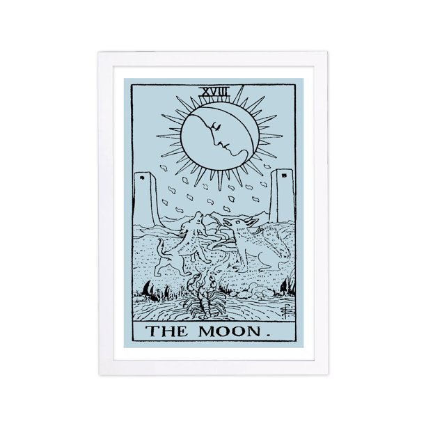 Wynwood Studio Astronomy And Space Framed Wall Art Prints The Moon Tarot Moons Home Decor Blue Black 13 X 19 Walmart Com