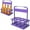 Dark Purple, variant on 1PC Portable Drink Carrier - 6 Bottles Beer Bottle Carrier with Handle, Foldable Wine Rack, Reusable Beer Collector, Beer Basket, Drinks Container for Picnic BBQ Catering