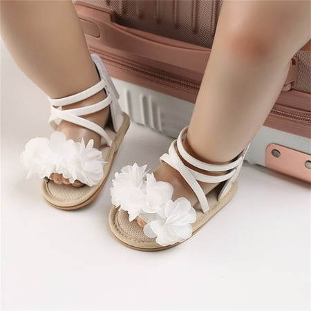 

Dyfzdhu 0-18M Toddler Shoes Kids Girls Soild Color Princress Shoes Sandals Soft Sole Non Slip