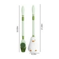 thumbnail image 3 of Toilet Brush, Cute Ducks Toilet Brush, Flexible Toilet Bowl Brush Head with Long Handle, Wall Mounted Compact Toilet Brush, for Bathroom Cleaning-Green&4.13*17.24inch, 3 of 9