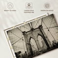 thumbnail image 6 of Elephant Stock Monochrome Brooklyn Bridge Wall Art - Horizontal Canvas Wall Art - Living Room Wall Decor - Architecture Canvas - Black And Gray Decor - 48" x 32", 6 of 8
