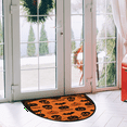 thumbnail image 2 of CURLYOOT Halloween Half Round Door Mat, Indoor Outdoor Entrance Rug, Skull Bat Pumpkin Semi Circular Area Rug, Non Slip Washable Absorbent Doormat, Laundry Room Rug 24'' x 36'', 2 of 7