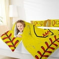 thumbnail image 4 of Manfei Boys Personalized Gifts Full Size Comforter Sets,Yellow Letter C Bedding Comforter Set,Baseball Sport Game Bedding Sets For Boys Kids,Lightweight Room Decoration Reversible,3 Pieces, 4 of 8