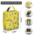 thumbnail image 3 of Bee Lovers Insulated Lunch Bag Box Men Reusable Lunch Bag with Side Pocket Cooler Tote Bag Work Travel, 3 of 6