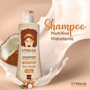 ETNIKER Afro-textured, Curly & Wavy hair Wash Kit: Styling Cream, Nourishing Shampoo, and Deep Conditioning Mask with Coconut, Shea Butter & Monoi Oil. Free S&S Mineral Oil, Parabens (3piece Set)