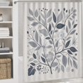 thumbnail image 5 of Shower Curtain Sets Aesthetic, Botanical Vine Leaves Pattern Printed on Bathroom Curtain Sets with Rugs, Designed for Farmhouse Boho Contemporary Bathrooms, 72 x 72 inches, 5 of 8
