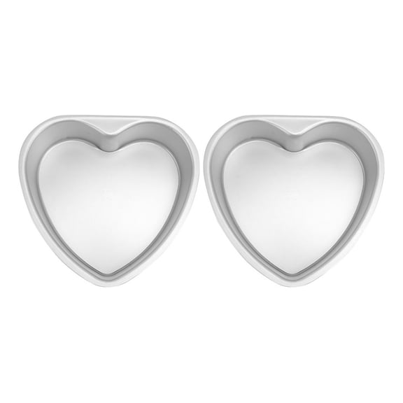 Removable Heart-Shaped Flan Mold, 2 Units