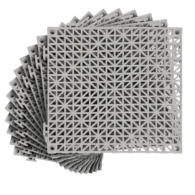 Baldosas de drenaje entrelazadas FAHKNS de 30 x 30 cm, PVC, antideslizantes