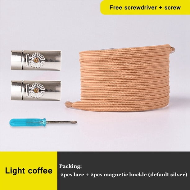 Daisy Magnetic Lock ShoeLaces No Tie Shoelace Elástico perezoso ShoeLace Special Creative Kids Adult Unisex Sneakers Cordones stringsSPAIN Gao Jinjia LED