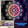 thumbnail image 6 of SOFIKAANMU Blacklight Mandala Tapestry Wall Hanging Bohemian Wall Decor Psychedelic Peacock Indian Hippie Wall Art Boho College Dorm Beach Throws Table Cloth Bedding Tapestry 60*80in, 6 of 6