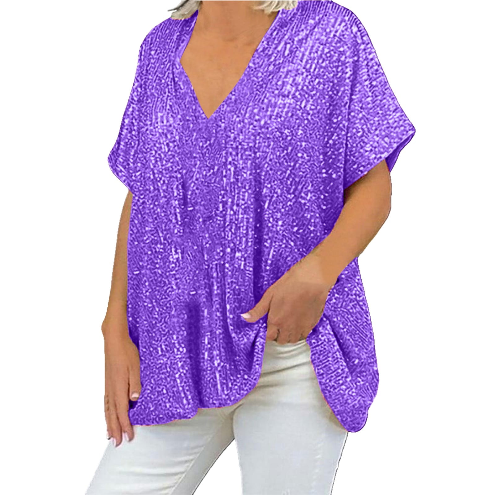 TSADFHJI Chiffon Tops for Women Dressy Plus Size Women Plus Size