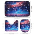 thumbnail image 3 of Independence Day Of The United States Flag Bathroom Sets with Shower Curtain And Rugs, Incl with 12 Hooks，Toilet Lid Oval Rug, 3 of 8